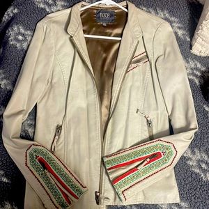 Faux, leather jacket